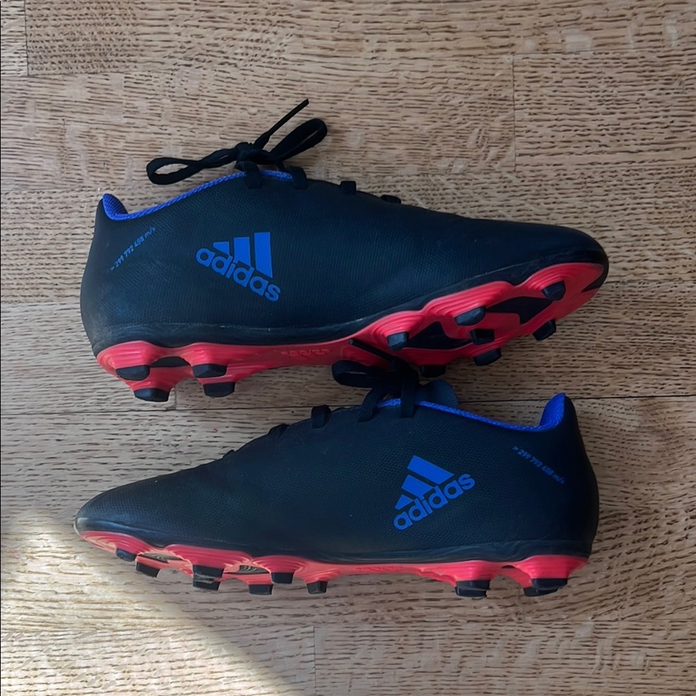 Adidas Black and Red Soccer Cleats